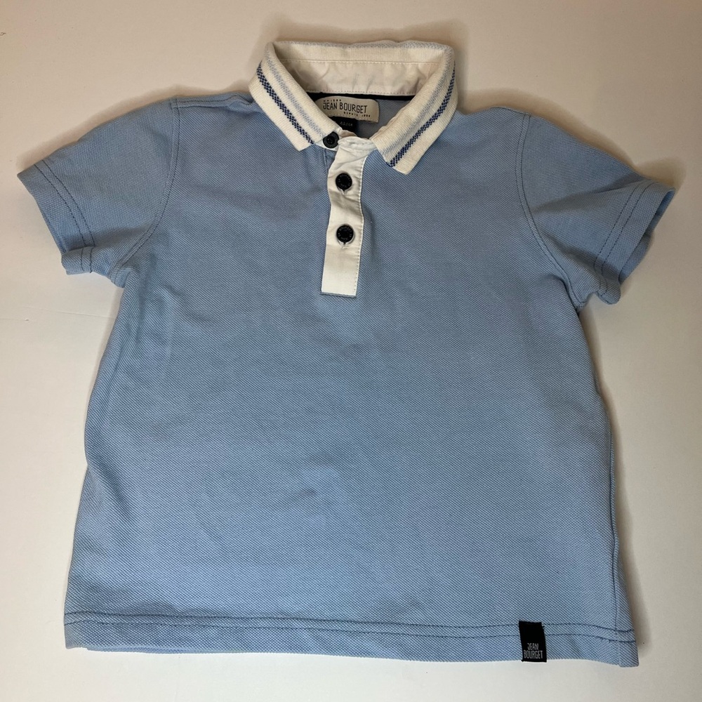 Jean Bourget Boys Short Sleeve Polo in Light Blue